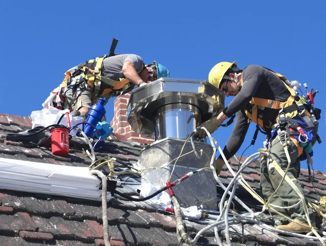 Protective chimney cap installed by Scituate Chimney Sweep in Scituate, MA