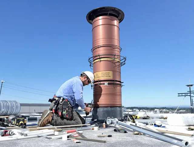 Installed chimney liner by Scituate Chimney Sweep in Scituate, MA