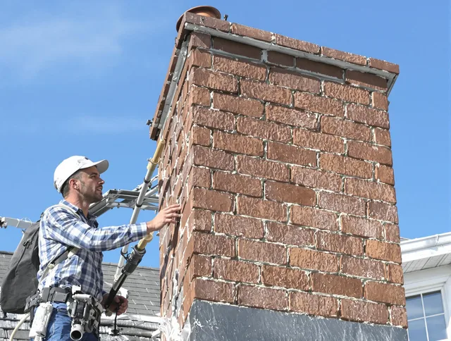 Brickwork for a chimney rebuild by Scituate Chimney Sweep in Scituate, MA