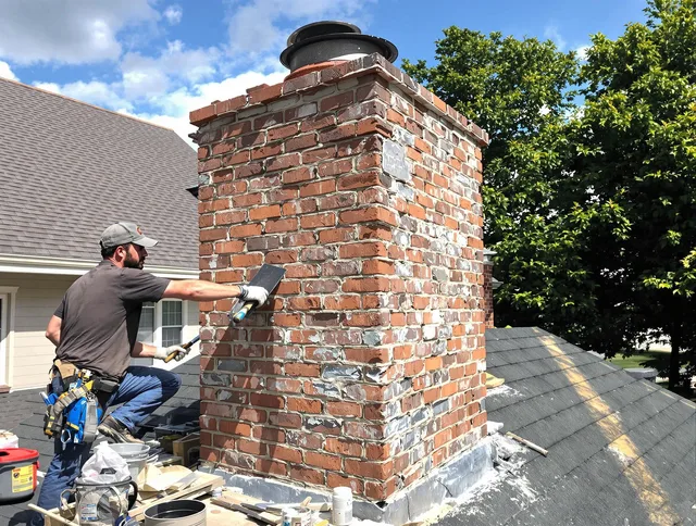 Completed chimney rebuild by Scituate Chimney Sweep in Scituate, MA