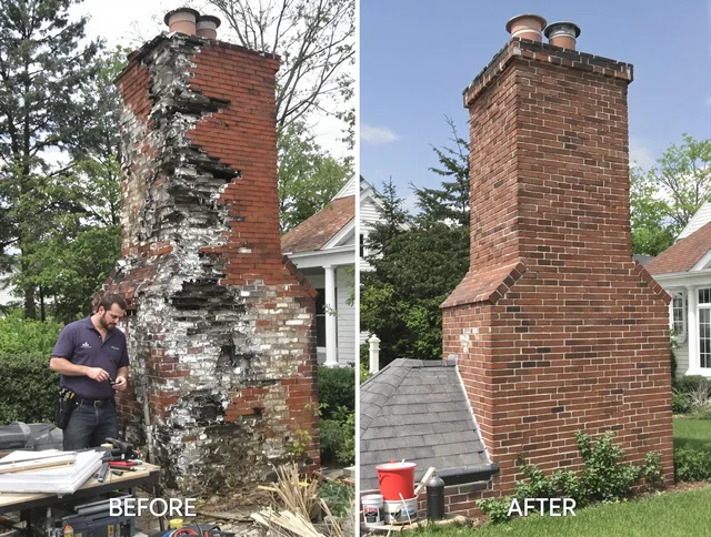 Scituate Chimney Sweep performing a full chimney restoration in Scituate, MA