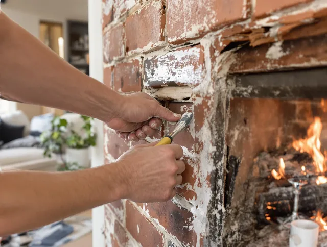 Routine fireplace repair by Scituate Chimney Sweep in Scituate, MA