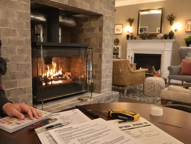 Scituate Chimney Sweep verifying fireplace safety measures in Scituate, MA