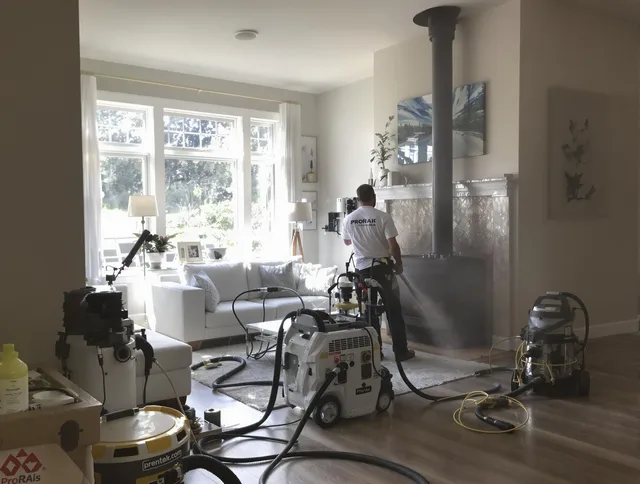 Soot removal service by Scituate Chimney Sweep for a fireplace in Scituate, MA